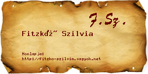 Fitzkó Szilvia névjegykártya