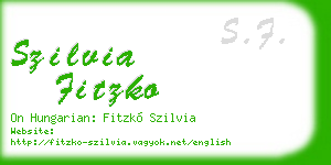 szilvia fitzko business card